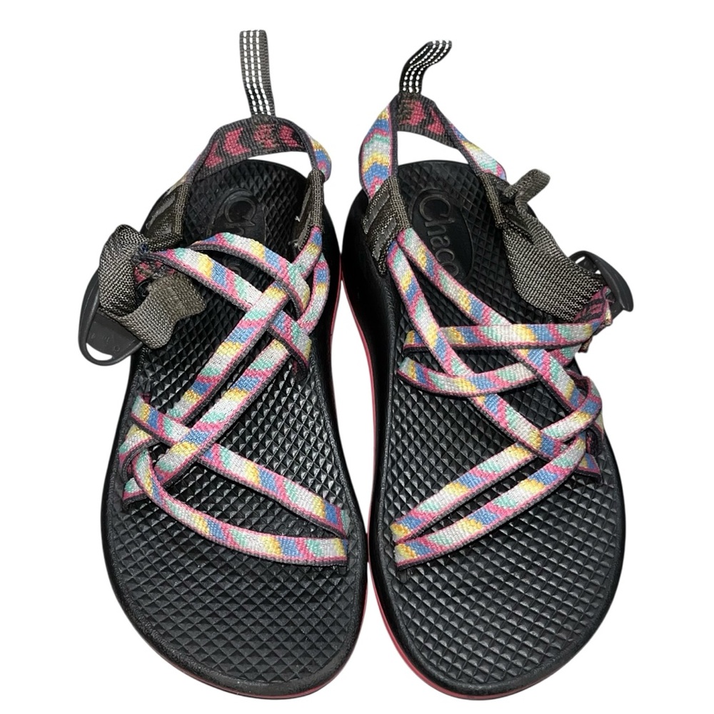 Chaco Girl’s ZX1 Ecotread Pink Strappy Sandals Shoes size 1